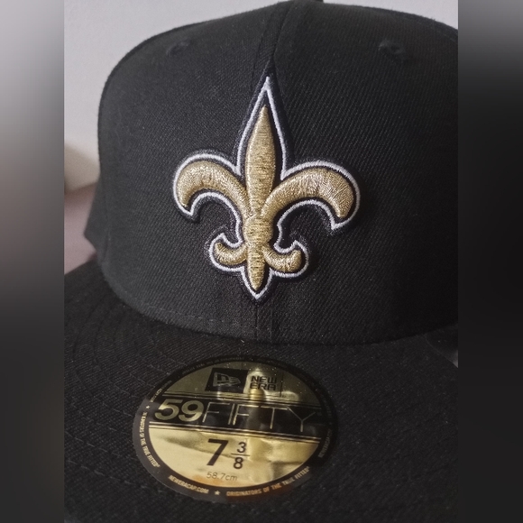 Men's New Orleans Saints New Era Fitted Hat Size 7 3/8 - Picture 2 of 6